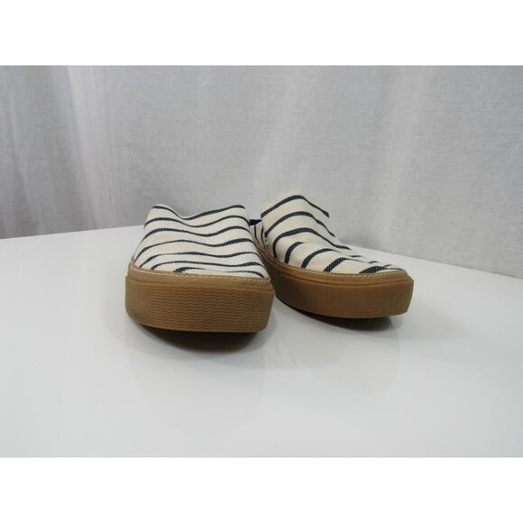 Toms Striped Mules in Navy and White - Picture 3 of 11